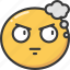 anger, angry, emoji, emoticon, think, thoughts 
