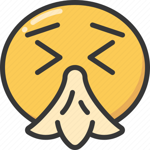Emoji, emoticon, flu, sick, sneeze, tissue icon - Download on Iconfinder