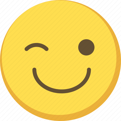Emoji, emoticon, emotion, expression, smiley, wink icon - Download on Iconfinder