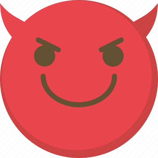Demon, emoji, emoticon, emotion, evil, expression, smiley icon - Download on Iconfinder