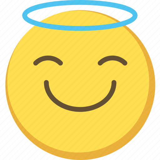 Angel, emoji, emoticon, emotion, expression, smile, smiley icon - Download on Iconfinder