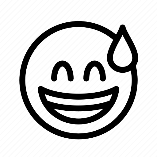 Awkward, distressed, emoji, emoticon, sweat icon - Download on Iconfinder