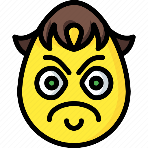 Angry, boy, cross, emojis, emotion, grumpy, smiley icon - Download on Iconfinder