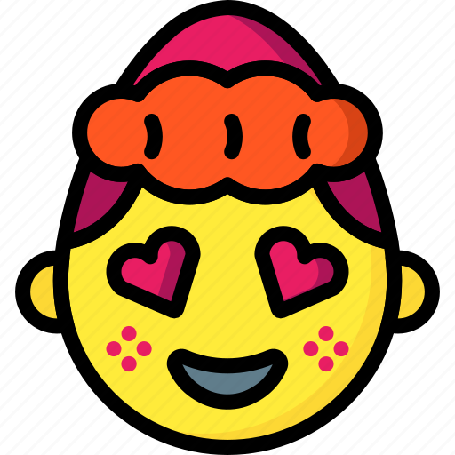 Emojis, emotion, girl, hearts, love, shy, smiley icon - Download on Iconfinder