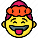 emojis, emotion, girl, silly, smiley, tongue