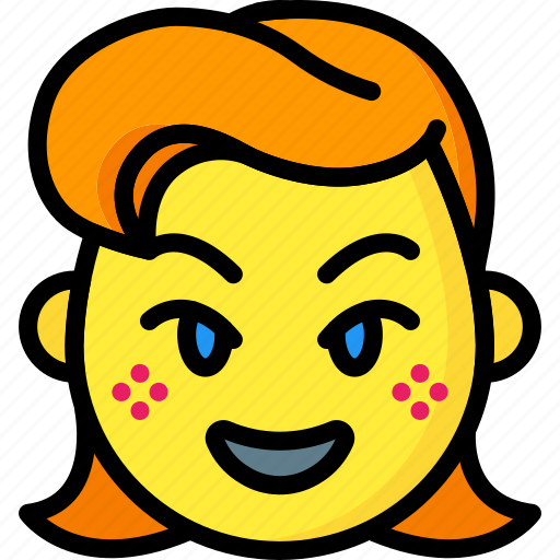 Emojis, emotion, girl, happy, smiley icon - Download on Iconfinder