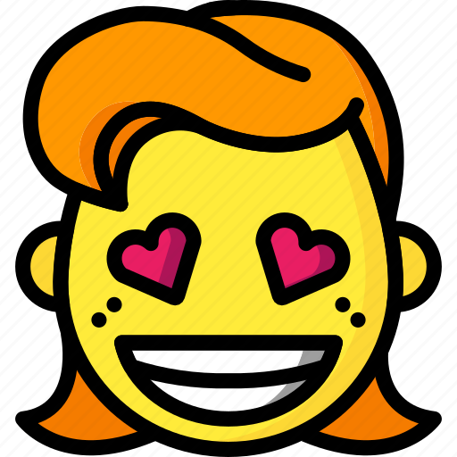 Emojis, emotion, flirt, girl, hearts, love, smiley icon - Download on Iconfinder