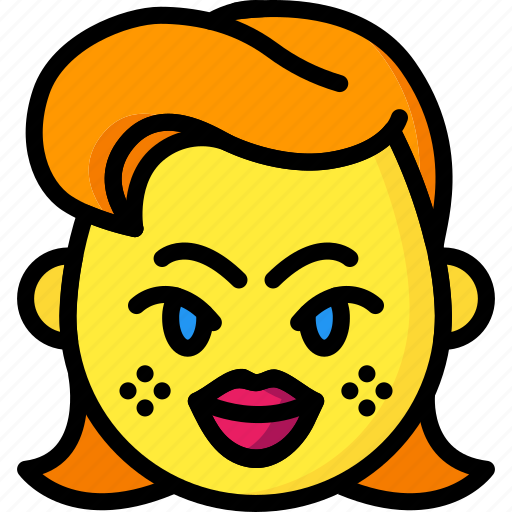 Emojis, emotion, girl, lips, smiley icon - Download on Iconfinder