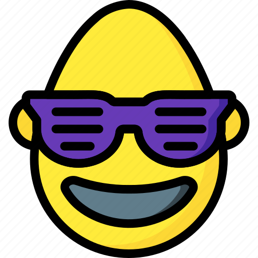 Bold, cool, emojis, emotion, shades, smiley icon - Download on Iconfinder
