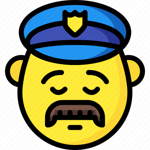 Cop, emojis, emotion, man, police, sad, smiley icon - Download on Iconfinder