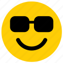 emoji, emoticon, face, sunglasses