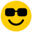 emoji, emoticon, face, sunglasses 