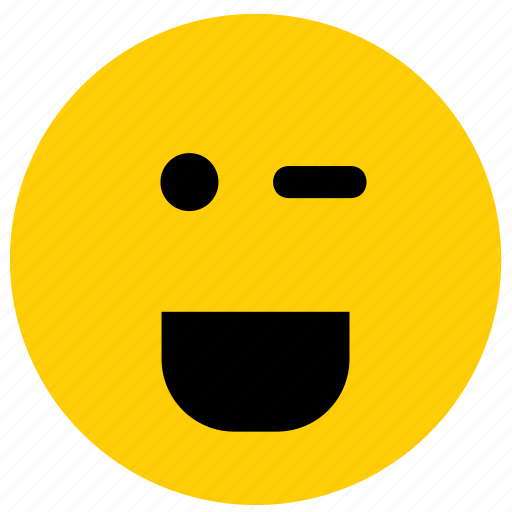 Emoji, emoticon, eye, face, wink, wink the eye, winking icon - Download on Iconfinder