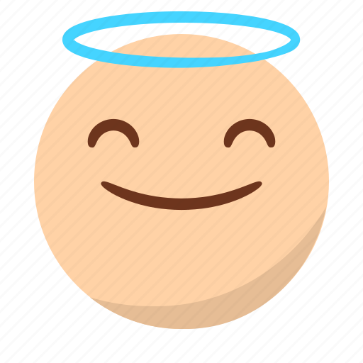 Angel, emoji, emoticon, face, happy, smile icon - Download on Iconfinder