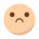 depressed, disappointed, emoji, emoticon, face, sad
