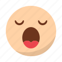 emoji, emoticon, face, sleep, tired, yawn