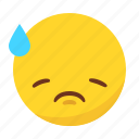 depressed, disappointed, emoji, emoticon, sad