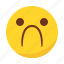 emoji, emoticon, sad, upset 