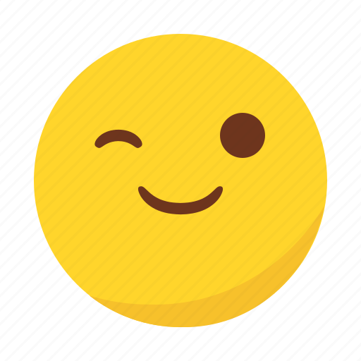 Blink, emoji, emoticon, happy, smile icon - Download on Iconfinder