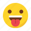 emoji, emoticon, happy, simle, tongue 