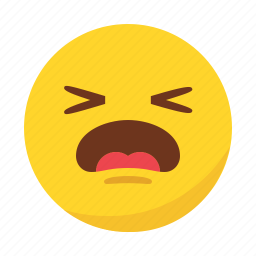 Emoji, emoticon, pain, sad icon - Download on Iconfinder