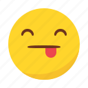 emoji, emoticon, happy, smile, tongue 