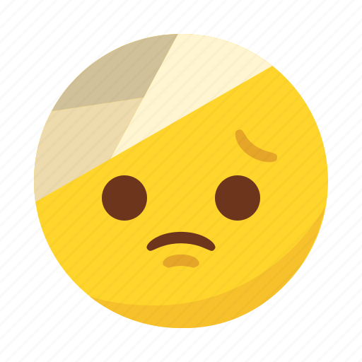 Bandage, emoji, emoticon, hurted, pain, sad icon - Download on Iconfinder