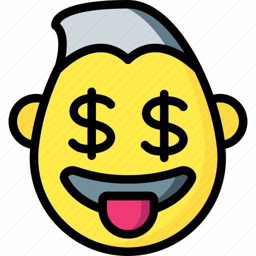 Dollar, emojis, emotion, face, guy, smiley icon - Download on Iconfinder