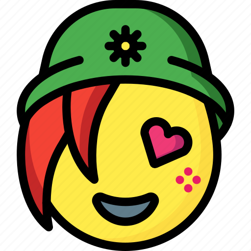 Beanie, emojis, emotion, face, girl, love, smiley icon - Download on Iconfinder