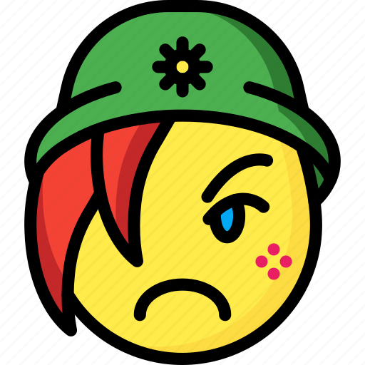 Beanie, emojis, emotion, face, girl, sad, smiley icon - Download on Iconfinder
