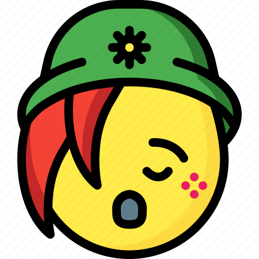 Beanie, emojis, emotion, face, girl, oh, smiley icon - Download on Iconfinder