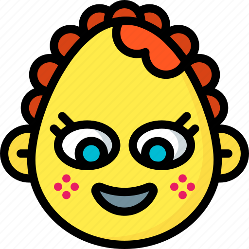 Baby, emojis, emotion, face, girl, smiley icon - Download on Iconfinder