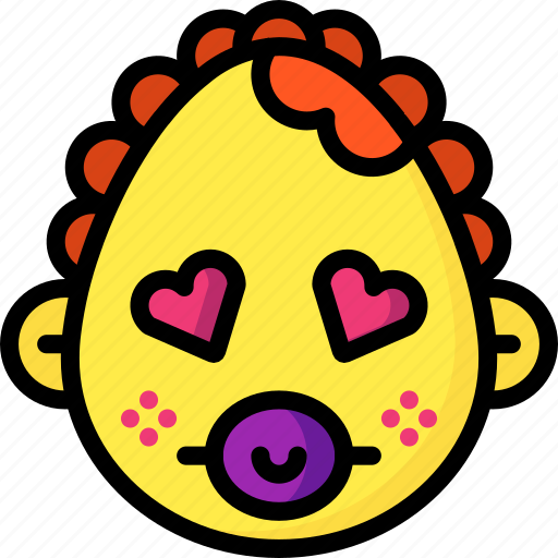 Baby, emojis, emotion, face, girl, love, smiley icon - Download on Iconfinder