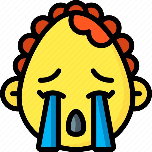 Baby, cry, emojis, emotion, face, girl, smiley icon - Download on Iconfinder