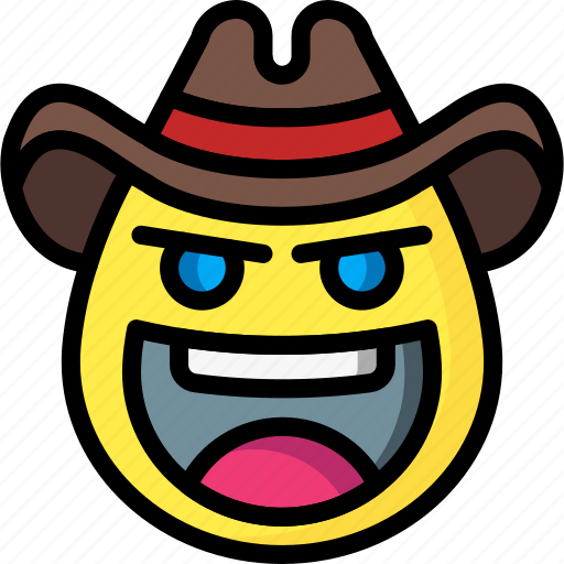 Cowboy, emojis, emotion, face, smiley icon - Download on Iconfinder