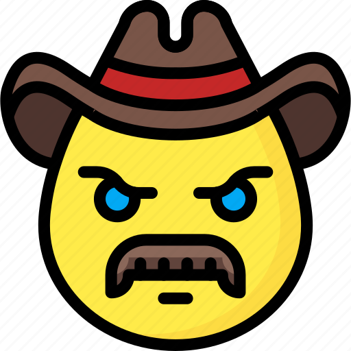 Cowboy, emojis, emotion, face, mustache, smiley icon - Download on Iconfinder