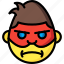angry, emojis, emotion, face, man, masked, smiley 