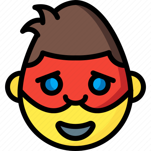 Emojis, emotion, face, happy, man, masked, smiley icon - Download on Iconfinder