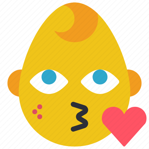 Baby, boy, emojis, emotion, heart, kiss, smiley icon - Download on Iconfinder