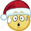 cartoon, christmas, emoji, hat, holiday, santa 