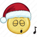 cartoon, christmas, emoji, hat, holiday, santa