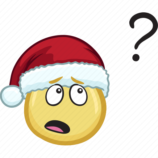 Cartoon, christmas, emoji, hat, holiday, santa icon