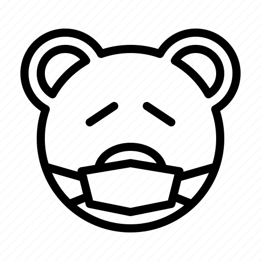 Bear, emoji, emoticon, expression, sick, smiley icon - Download on Iconfinder