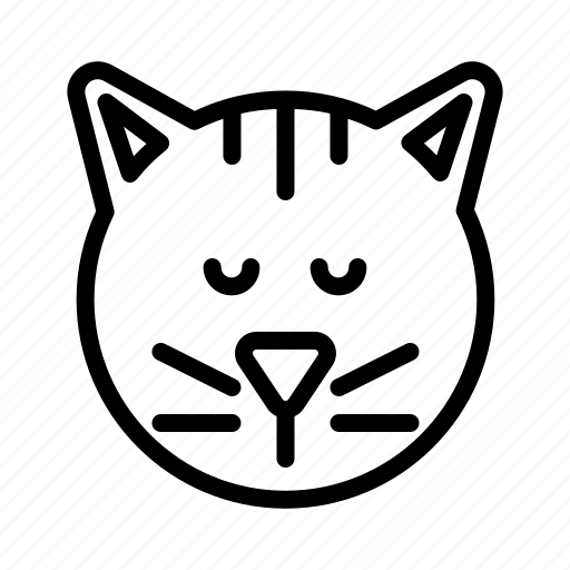 Cat, emoji, emoticon, expression, relieved, smiley icon - Download on Iconfinder