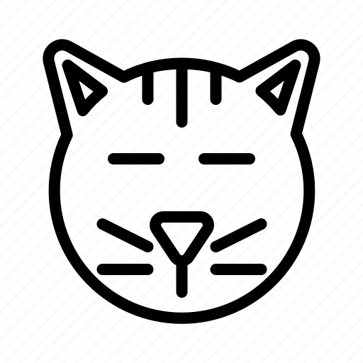 Cat, emoji, emoticon, expression, expressionless, smiley icon - Download on Iconfinder