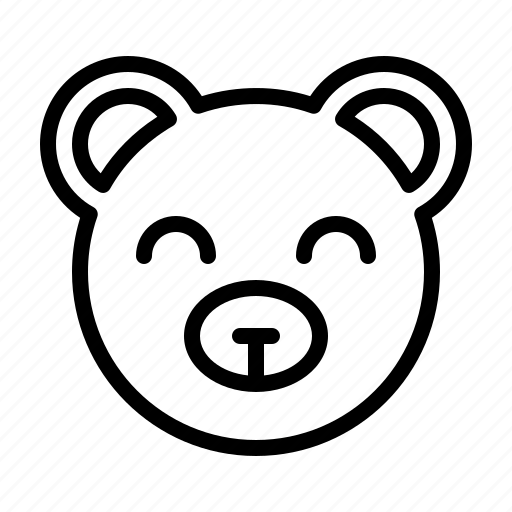 Bear, emoticon, expression, happy, smiley icon - Download on Iconfinder