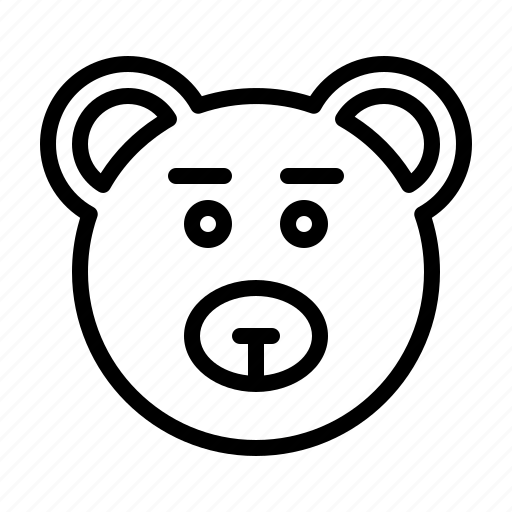 Bear, emoji, emoticon, expression, focus, smiley icon - Download on Iconfinder