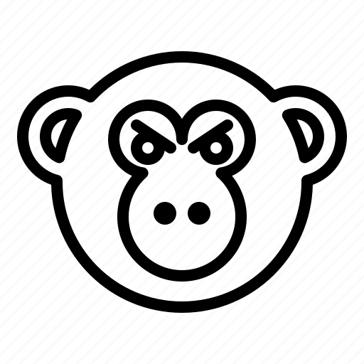 Angry, emoji, emoticon, expression, monkey, smiley icon - Download on Iconfinder