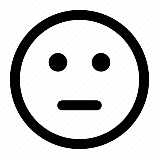 Neutral, emoji, emoticon, expression icon - Download on Iconfinder