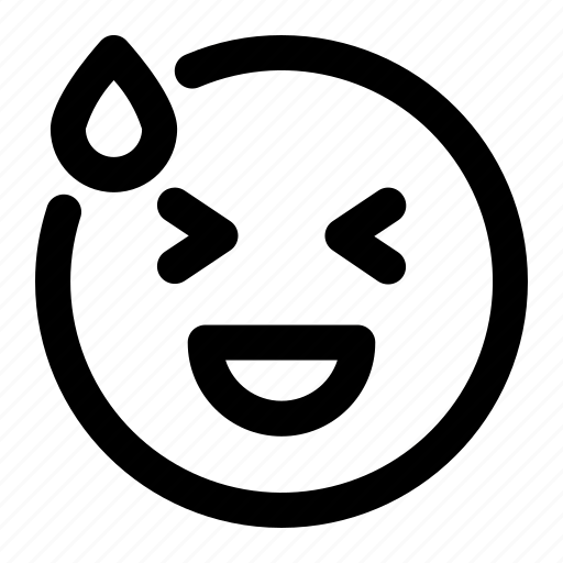 Sweat, emoji, emoticon, expression, drop icon - Download on Iconfinder